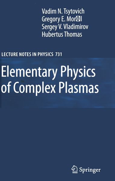 Produktbild: Elementary Physics of Complex Plasmas
