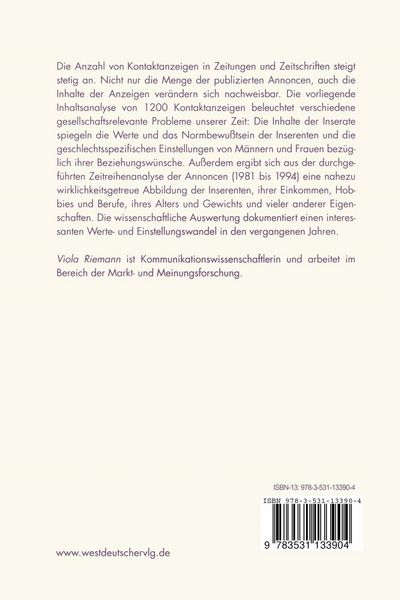 Produktbild: Kontaktanzeigen im Wandel der Zeit