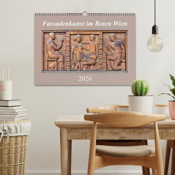 Produktbild: Fassadenkunst im Roten Wien (Wandkalender 2026 DIN A3 quer), CALVENDO Monatskalender