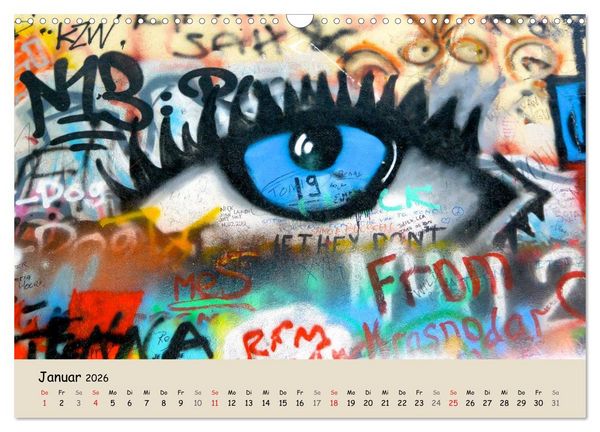 Produktbild: PRAG&hellip; wo der Frieden seine Mauer hat (Wandkalender 2026 DIN A3 quer), CALVENDO Monatskalender