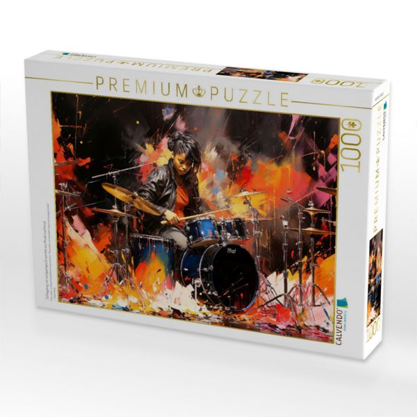 Produktbild: CALVENDO Puzzle Schlagzeug, ein einzigartiges Ensemble aus Musik und Kunst | 1000 Teile Lege-Gr&ouml;&szlig;e 64x48cm Foto-Puzzle f&uuml;r gl&uuml;ckliche Stunden