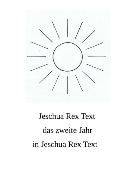 Produktbild: Das zweite Jahr in Jeschua Rex Text