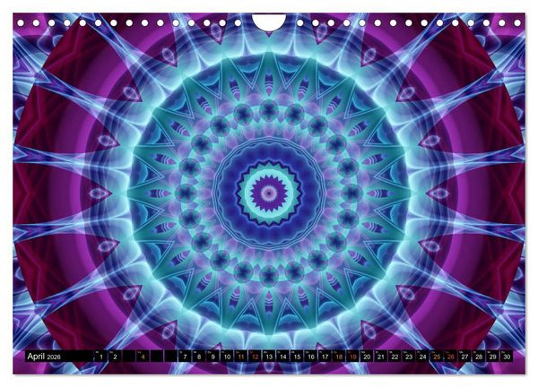 Produktbild: Energie - Mandalas, Spiritualit&auml;t durch die Farbe Lila (Wandkalender 2026 DIN A4 quer), CALVENDO Monatskalender