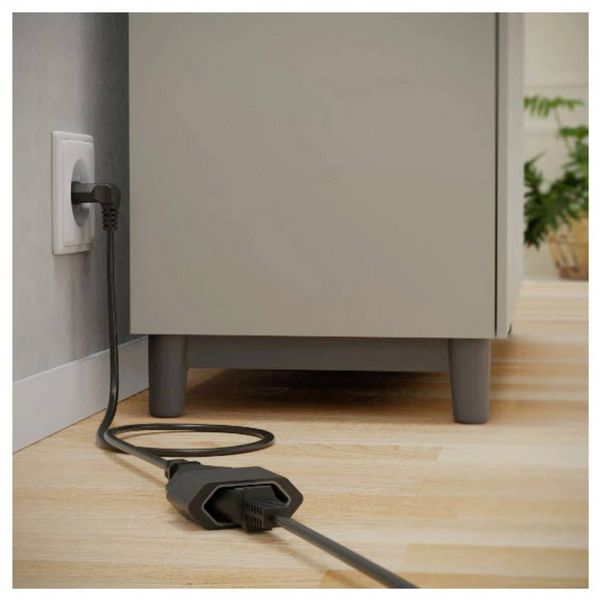 Produktbild: Hama 00223266 Strom Verl&auml;ngerungskabel Schwarz 3m H03VVH2-F 2G 0,75mm&sup2;