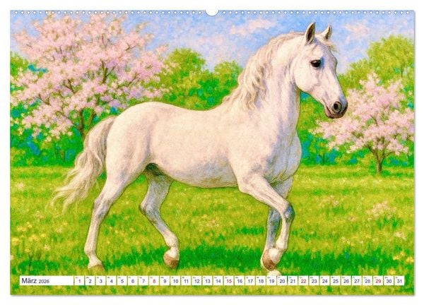 Produktbild: Lipizzaner. Kunstvolle Portr&auml;ts sch&ouml;ner Pferde (Wandkalender 2026 DIN A2 quer), CALVENDO Monatskalender