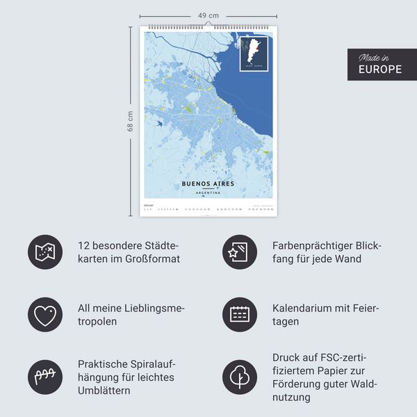 Produktbild: Map Art Kalender 2027