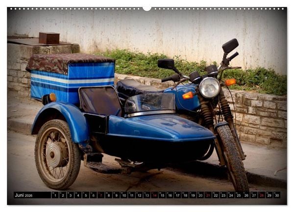 Produktbild: Motorrad-Gespanne in Kuba (Wandkalender 2026 DIN A2 quer), CALVENDO Monatskalender