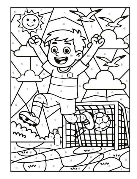 Produktbild: Malen nach Zahlen Fu&szlig;ball Malbuch f&uuml;r Kinder ab 5&ndash;7 Jahren