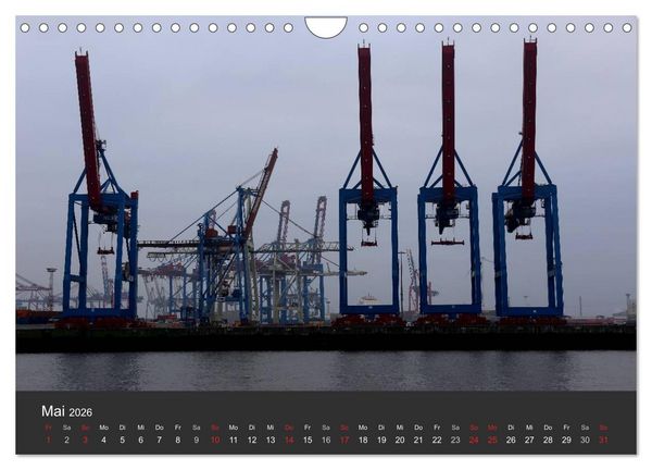 Produktbild: Hafen Hamburg 2026 (Wandkalender 2026 DIN A4 quer), CALVENDO Monatskalender
