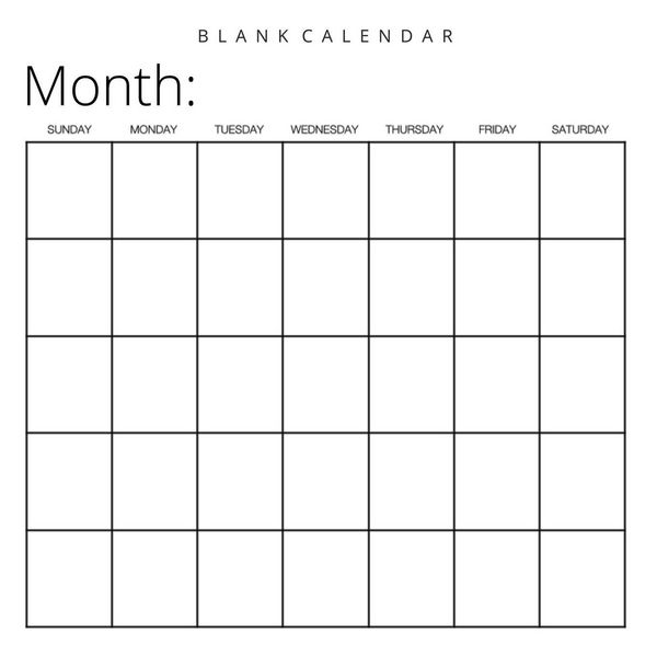 Produktbild: Blank Calendar