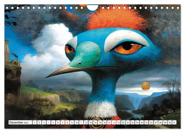 Produktbild: Schr&auml;ge V&ouml;gel im Blick (Wandkalender 2027 DIN A4 quer), CALVENDO Monatskalender
