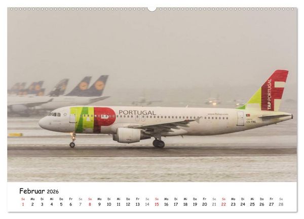 Produktbild: Airliner in M&uuml;nchen / 2026 (Wandkalender 2026 DIN A2 quer), CALVENDO Monatskalender
