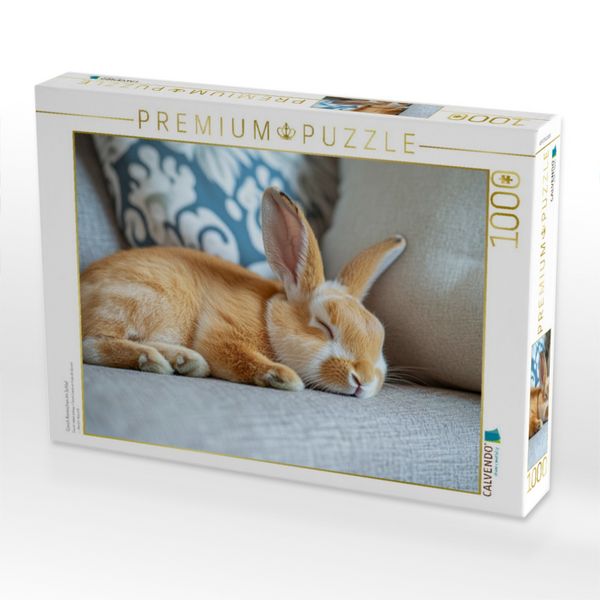 Produktbild: CALVENDO Puzzle Couch Kaninchen im Schlaf | 1000 Teile Lege-Gr&ouml;&szlig;e 64x48cm Foto-Puzzle f&uuml;r gl&uuml;ckliche Stunden
