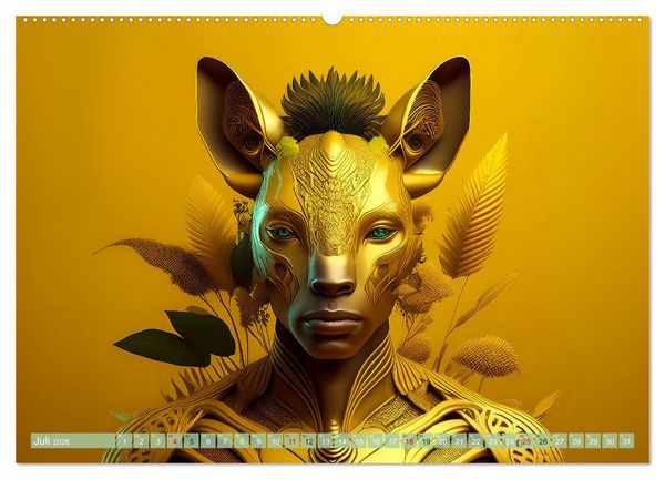 Produktbild: Bionische Lebewesen - Von der Natur inspirierte Menschen der Zukunft (hochwertiger Premium Wandkalender 2026 DIN A2 quer), Kunstdruck in Hochglanz