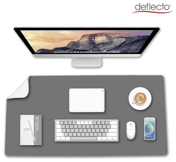 Produktbild: Deflecto DM12060GW Schreibunterlage Grau, Wei&szlig; (B x H) 1200mm x 600mm