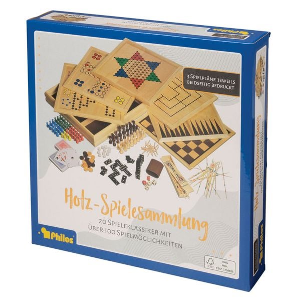 Produktbild: Philos 3102 - Holz Spielesammlung mit 100 Spielm&ouml;glichkeiten