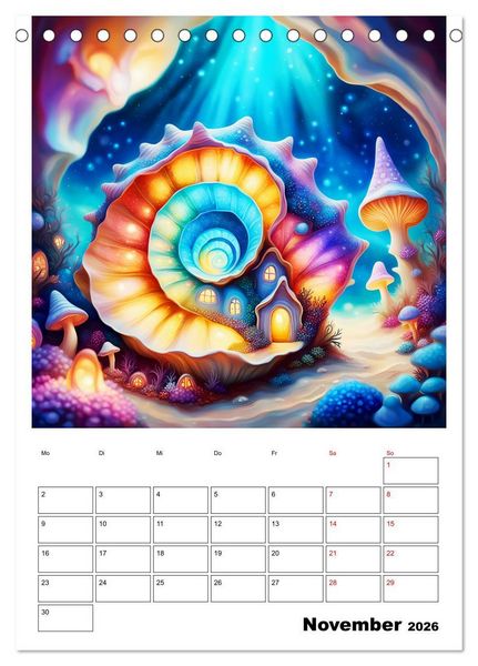 Produktbild: Zauberhafte Muschelh&auml;user (Tischkalender 2026 DIN A5 hoch), CALVENDO Monatskalender