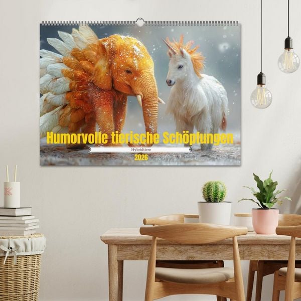 Produktbild: Humorvolle tierische Sch&ouml;pfungen - Hybridtiere (Wandkalender 2026 DIN A2 quer), CALVENDO Monatskalender