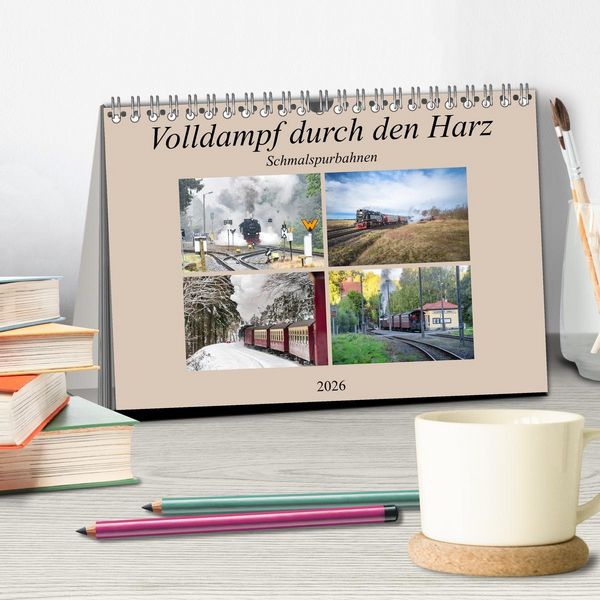 Produktbild: Volldampf durch den Harz (Tischkalender 2026 DIN A5 quer), CALVENDO Monatskalender