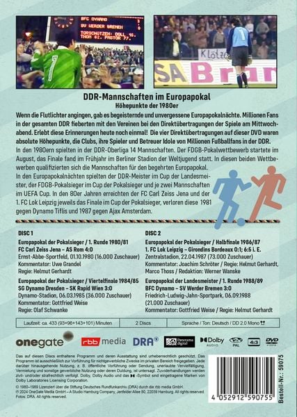 Produktbild: Direkt&uuml;bertragungen - DDR Mannschaften im Europapokal: H&ouml;hepunkte der 1980er Jahre [2 DVDs]