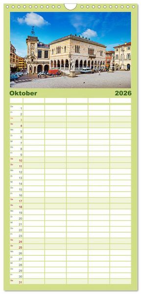 Produktbild: Familienplaner 2026 - Udine - die Stadt der Engel mit 5 Spalten (Wandkalender, 21 x 45 cm) CALVENDO