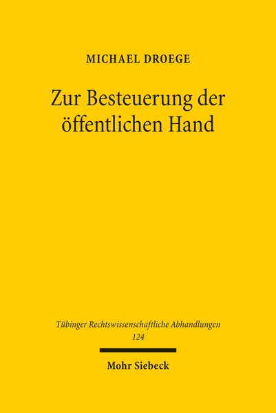 Produktbild: Zur Besteuerung der &ouml;ffentlichen Hand
