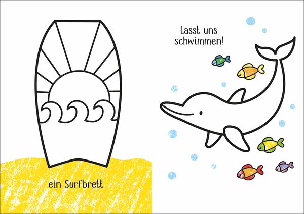 Produktbild: Kleine Kreativ-Werkstatt - Ganz einfach ausmalen: Am Strand
