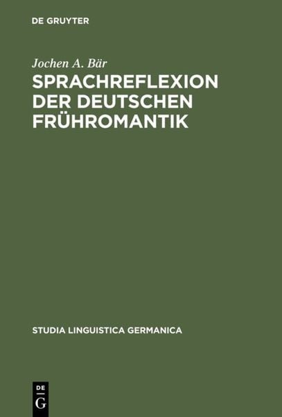 Produktbild: Sprachreflexion der deutschen Fr&uuml;hromantik