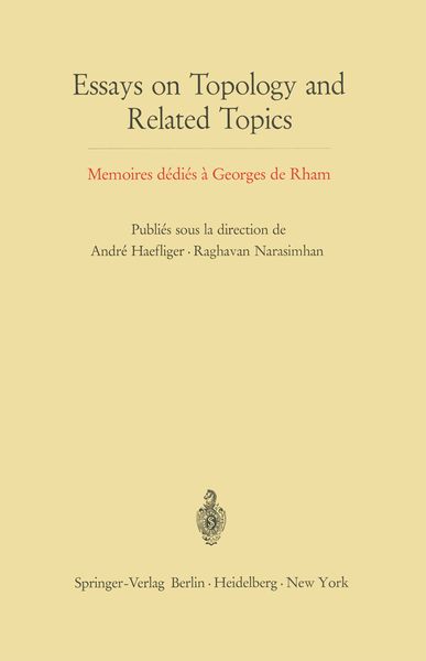Produktbild: Essays on Topology and Related Topics