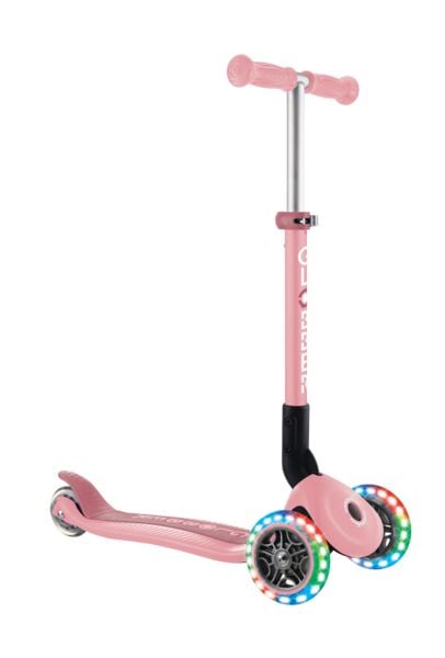 Produktbild: Globber Junior Foldable rosa mit Leuchtrollen