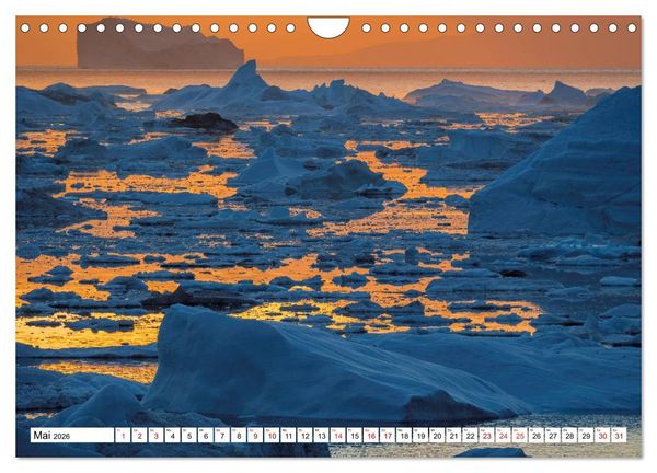 Produktbild: Eisberge - Gr&ouml;nlands magische Eisgestalten (Wandkalender 2026 DIN A4 quer), CALVENDO Monatskalender