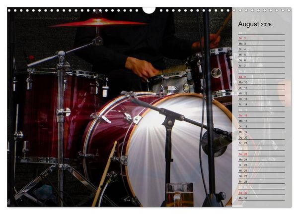 Produktbild: Schlagzeug onstage (Wandkalender 2026 DIN A3 quer), CALVENDO Monatskalender