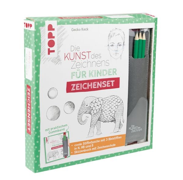 Die Kunst des Zeichnens für Kinder Zeichenset, Taschenbuch von Gecko Keck, Frechverlag GmbH, 9783772471889
