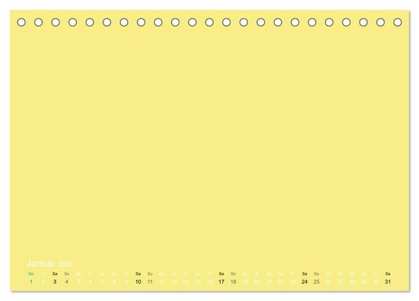 Produktbild: Bastelkalender - Gelb (Tischkalender 2026 DIN A5 quer), CALVENDO Monatskalender