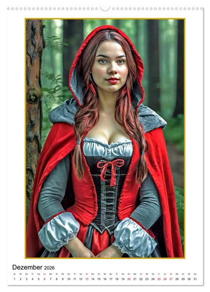 Produktbild: Fantasy-Frauenfiguren (Wandkalender 2026 DIN A2 hoch), CALVENDO Monatskalender