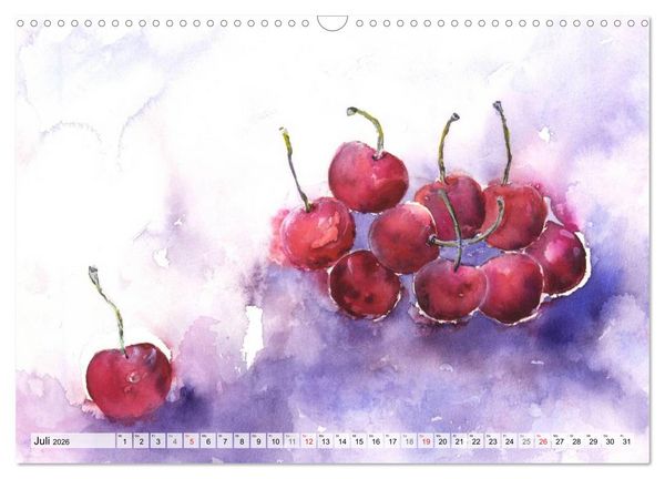 Produktbild: Obst Aquarelle (Wandkalender 2026 DIN A3 quer), CALVENDO Monatskalender