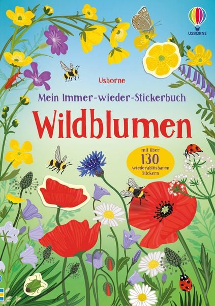 Mein Immer-wieder-Stickerbuch: Wildblumen, Taschenbuch von Caroline Young, Usborne, 978-1-78941-869-9