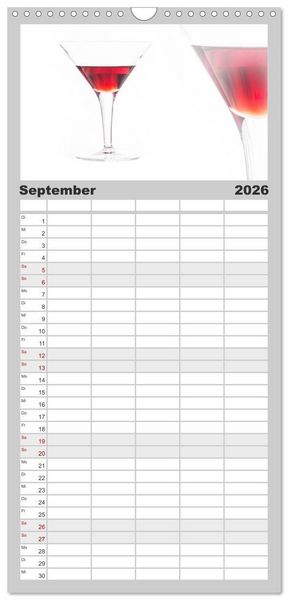 Produktbild: Familienplaner 2026 - my.LIFESTYLE - Leben in Wei&szlig; mit 5 Spalten (Wandkalender, 21 x 45 cm) CALVENDO