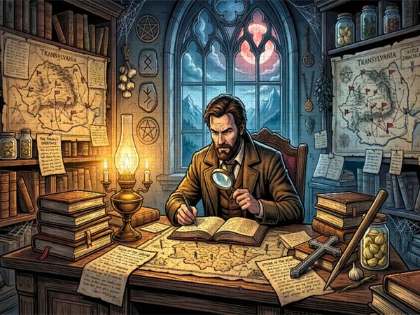 Produktbild: CALVENDO Puzzle Van Helsing erkennt die Wahrheit | 1000 Teile Lege-Gr&ouml;&szlig;e 64x48cm Foto-Puzzle f&uuml;r gl&uuml;ckliche Stunden