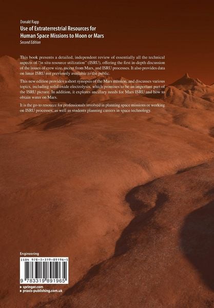 Produktbild: Use of Extraterrestrial Resources for Human Space Missions to Moon or Mars