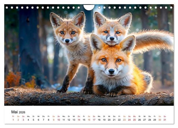 Produktbild: Tierische Jahreszeiten (Wandkalender 2026 DIN A4 quer), CALVENDO Monatskalender