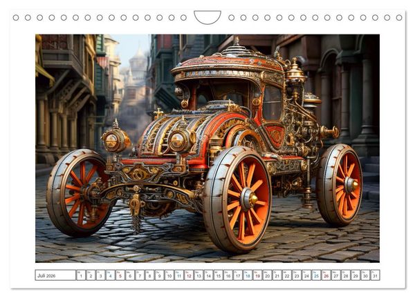 Produktbild: Steampunk Vehicles (Wandkalender 2026 DIN A4 quer), CALVENDO Monatskalender