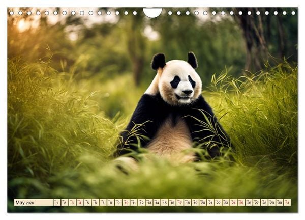 Produktbild: Cozy giant panda (Wall Calendar 2026 DIN A4 landscape), CALVENDO 12 Month Wall Calendar