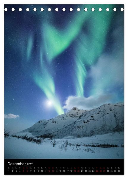 Produktbild: Nordlichtn&auml;chte (Tischkalender 2026 DIN A5 hoch), CALVENDO Monatskalender