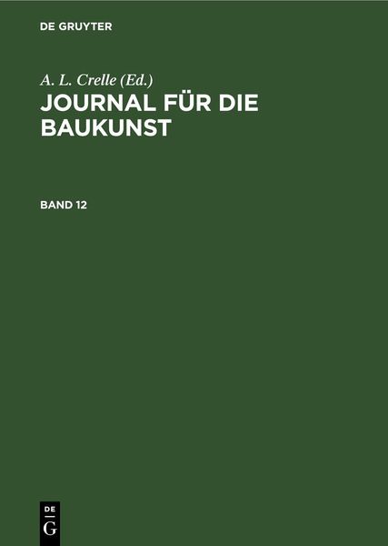 Produktbild: Journal f&uuml;r die Baukunst. Band 12