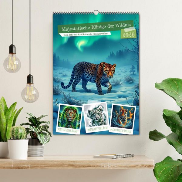 Produktbild: Majest&auml;tische K&ouml;nige der Wildnis (Wandkalender 2026 DIN A2 hoch), CALVENDO Monatskalender