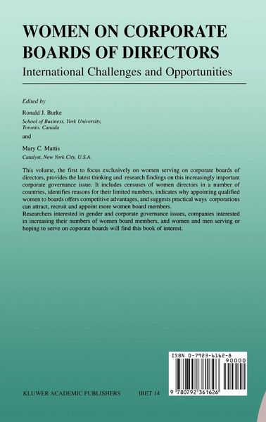 Produktbild: Women on Corporate Boards of Directors