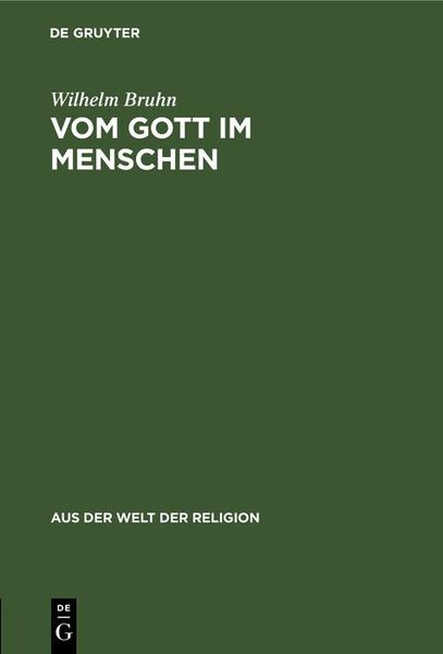Produktbild: Vom Gott im Menschen