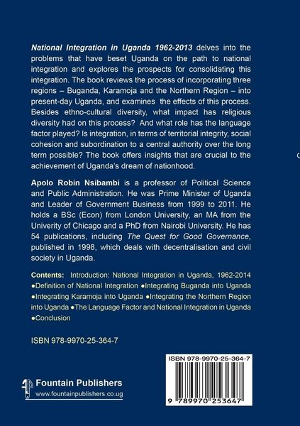 Produktbild: National Integration in Uganda 1962-2013