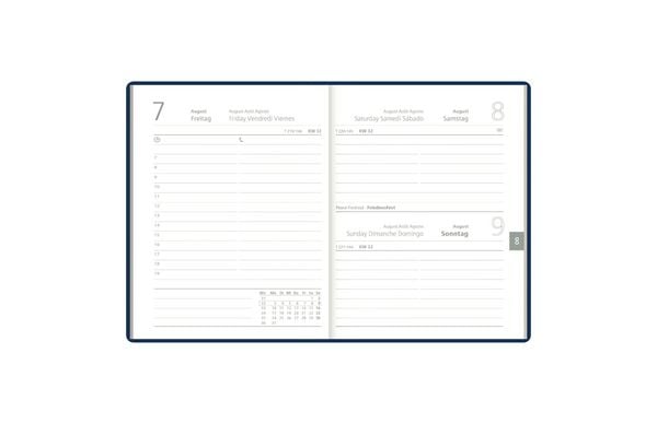 Produktbild: Taschenkalender 1T/1S blau 2027